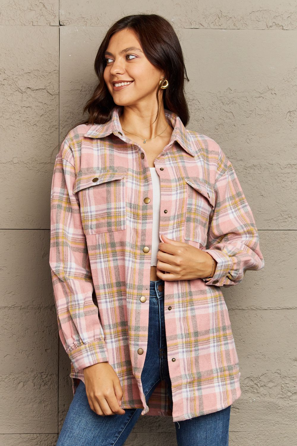 Katrina Plaid Shacket Jacket - 8 Colors - Shop All Around Divas