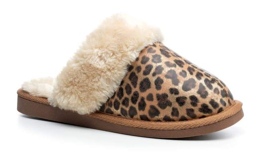 Snooze Slippers - Gold Leopard