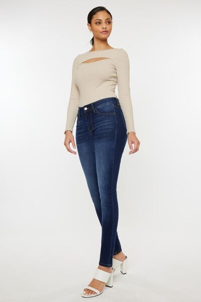 Kancan Mid Rise Gradient Skinny Jeans - Shop All Around Divas