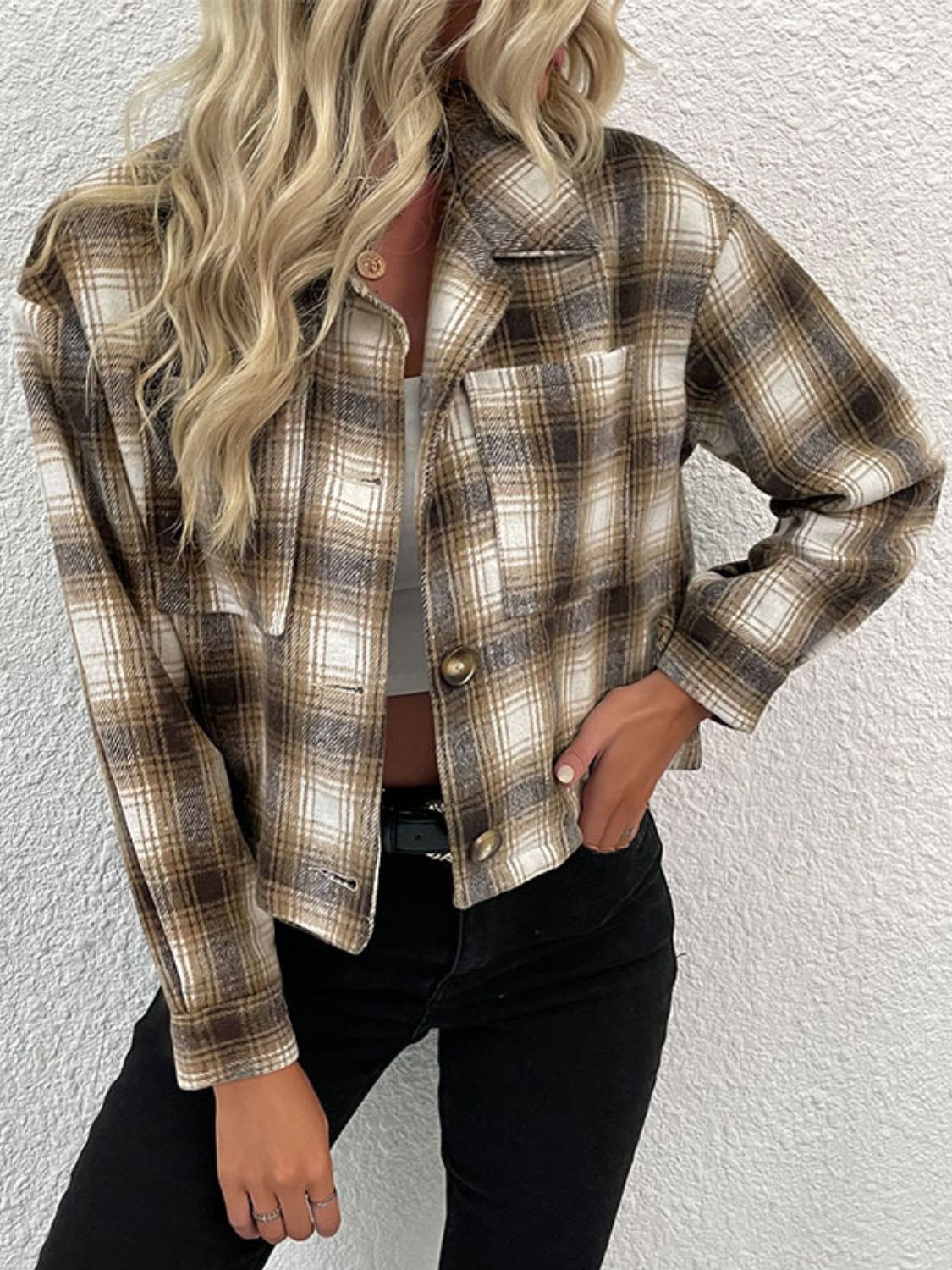 Take That Plaid Button-Up Shacket