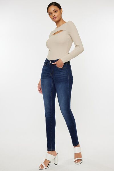 Kancan Mid Rise Gradient Skinny Jeans - Shop All Around Divas