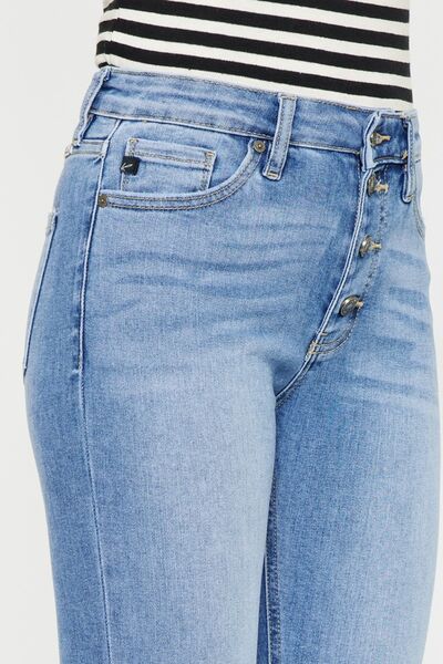 Kancan Distressed Cat's Whiskers Button Fly Jeans - Shop All Around Divas