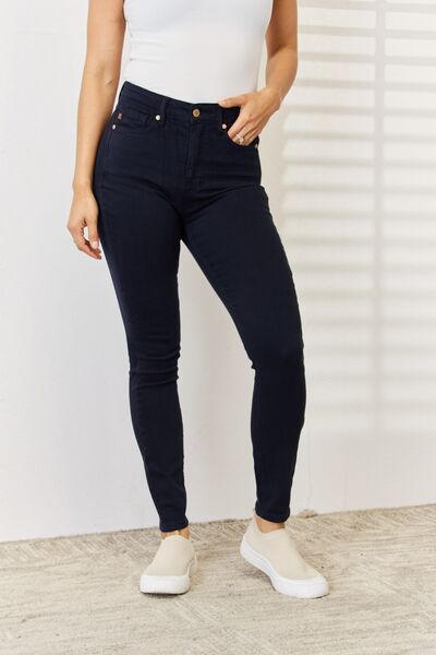 Judy Blue Full Size Garment Dyed Tummy Control Skinny Jeans - Shop All Around Divas