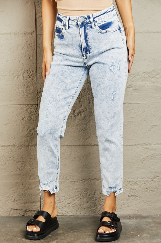 Marci High Waisted Acid Wash Skinny Jeans