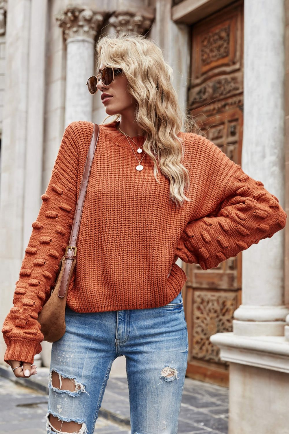 Weekend Style Rib-Knit Dropped Shoulder Sweater - Shop All Around Divas