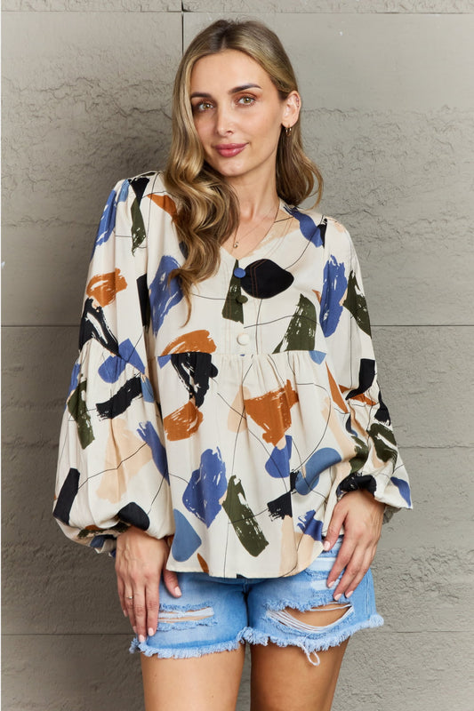 Wishful Thinking Multi Colored Printed Blouse - Shop All Around Divas