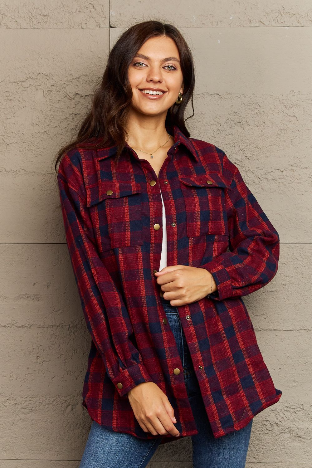 Katrina Plaid Shacket Jacket - 8 Colors - Shop All Around Divas