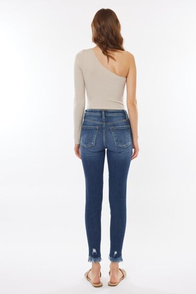 Kancan Raw Hem High Waist Cropped Jeans - Shop All Around Divas