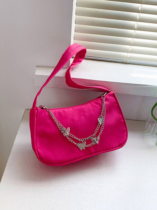 Butterfly Charm Polyester Hand Bag - 3 Colors