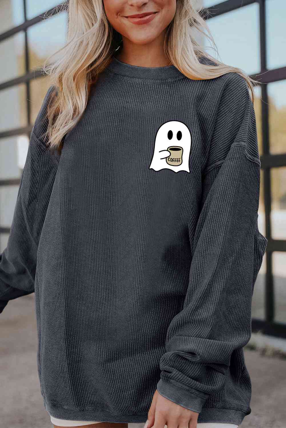 Ghost Graphic Sweatshirt - Shop All Around Divas