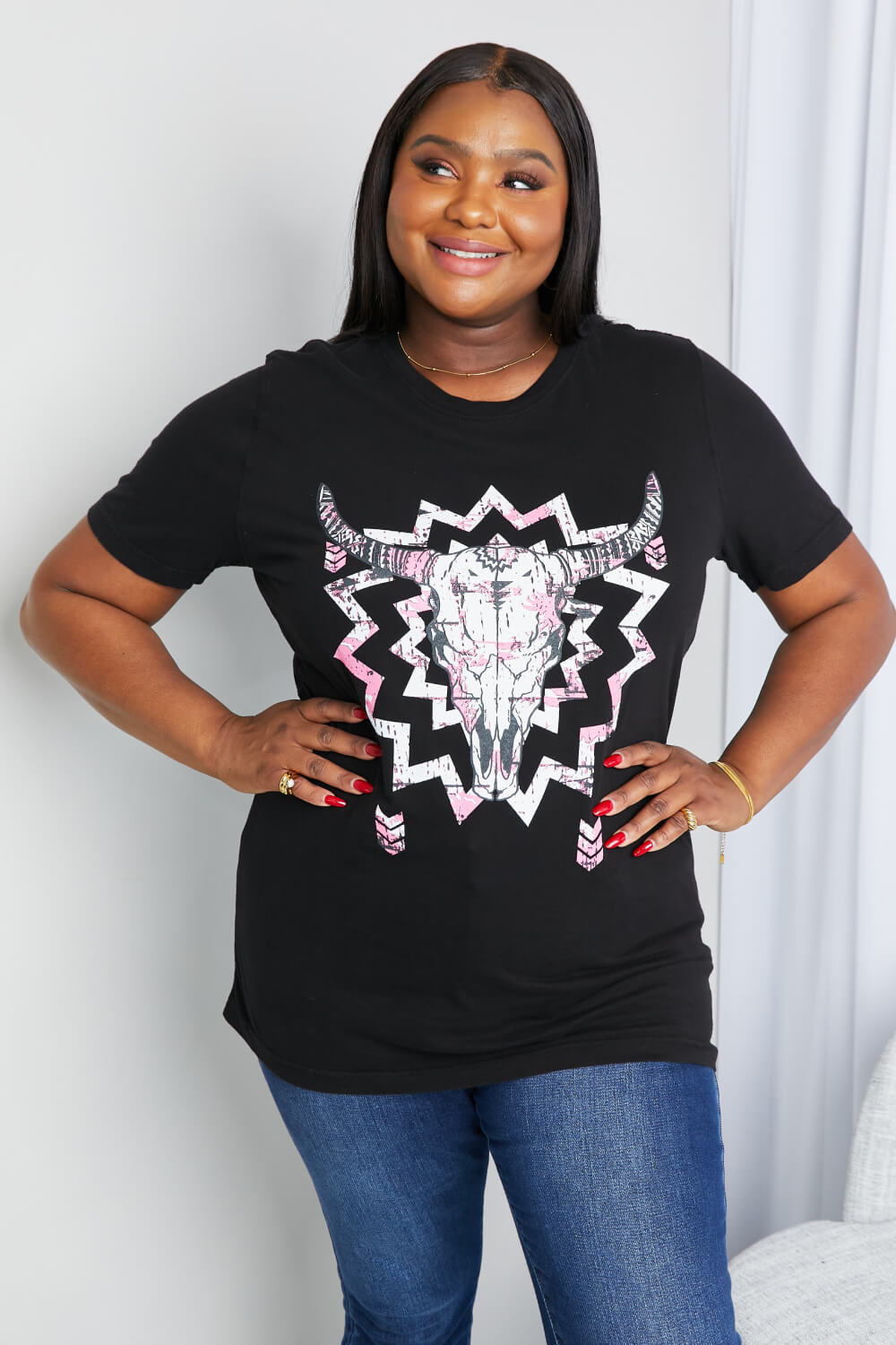 Longhorn Graphic Tee Shirt - Shop All Around Divas