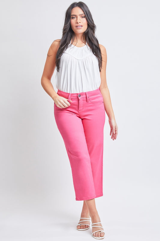 YMI Jeanswear Mid-Rise Hyperstretch Cropped Straight Pants - Shop All Around Divas