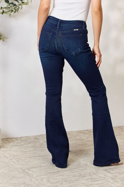 Kancan Full Size Mid Rise Flare Jeans - Shop All Around Divas