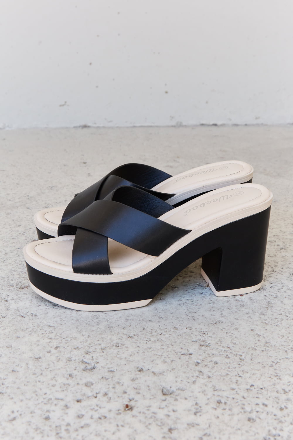 Cherish The Moments Contrast Platform Sandals in Black - Shop All Around Divas