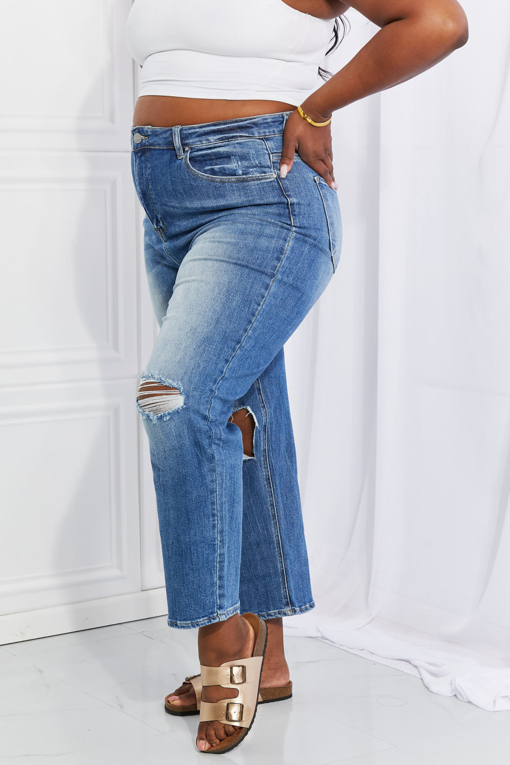 Emily High Rise Relaxed Jeans - Risen - Shop All Around Divas