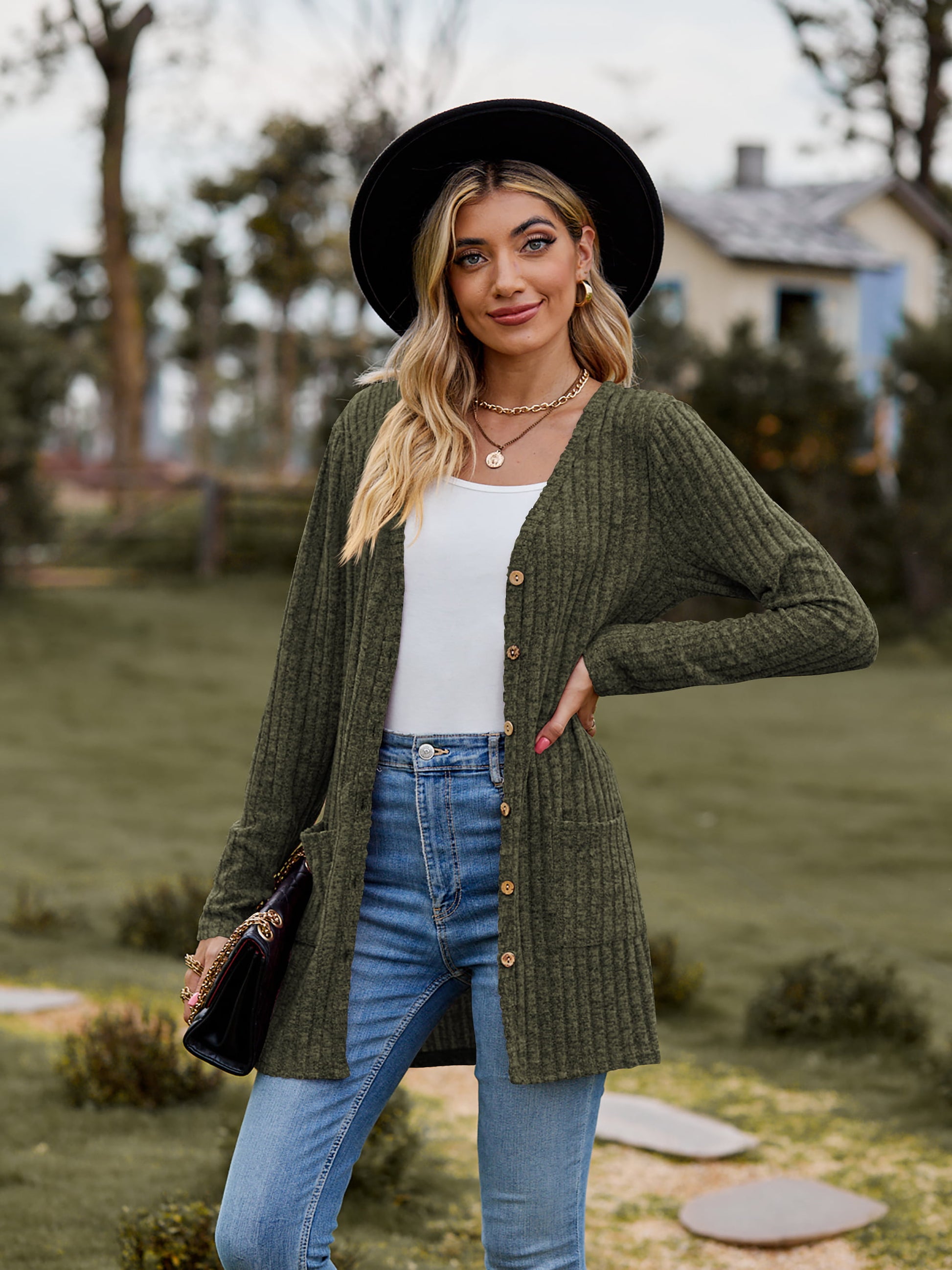 The BEST Ribbed Button-UP Cardigan - 7 Colors - Shop All Around Divas