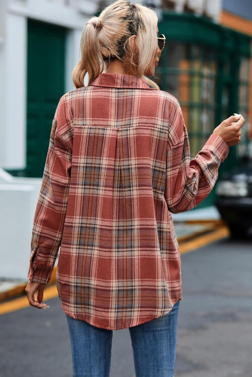 Rikki Plaid Long Sleeve Shirt - Shop All Around Divas
