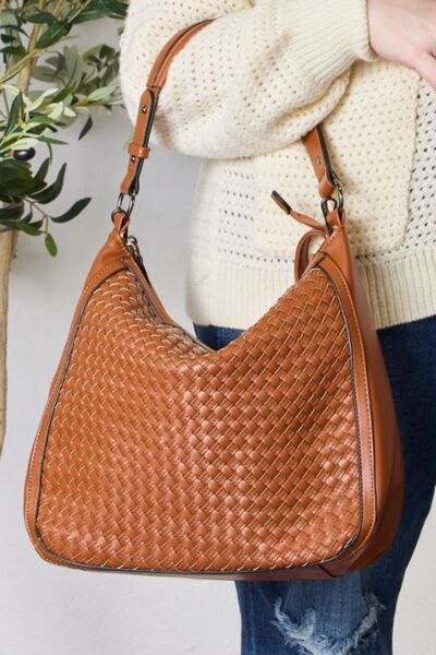 SHOMICO Weaved Vegan Leather Handbag - Shop All Around Divas