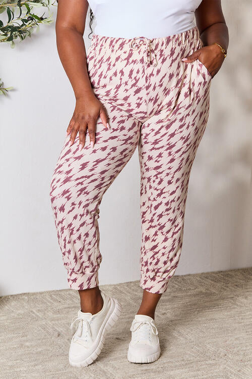 Heimish Full Size Printed Drawstring Pants - Shop All Around Divas