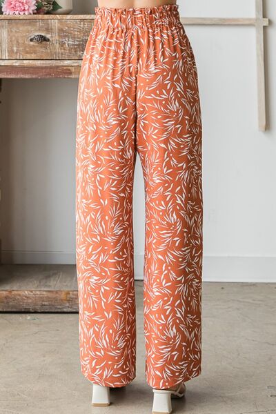 Heimish Full Size Printed Tied Straight Casual Pants - Shop All Around Divas