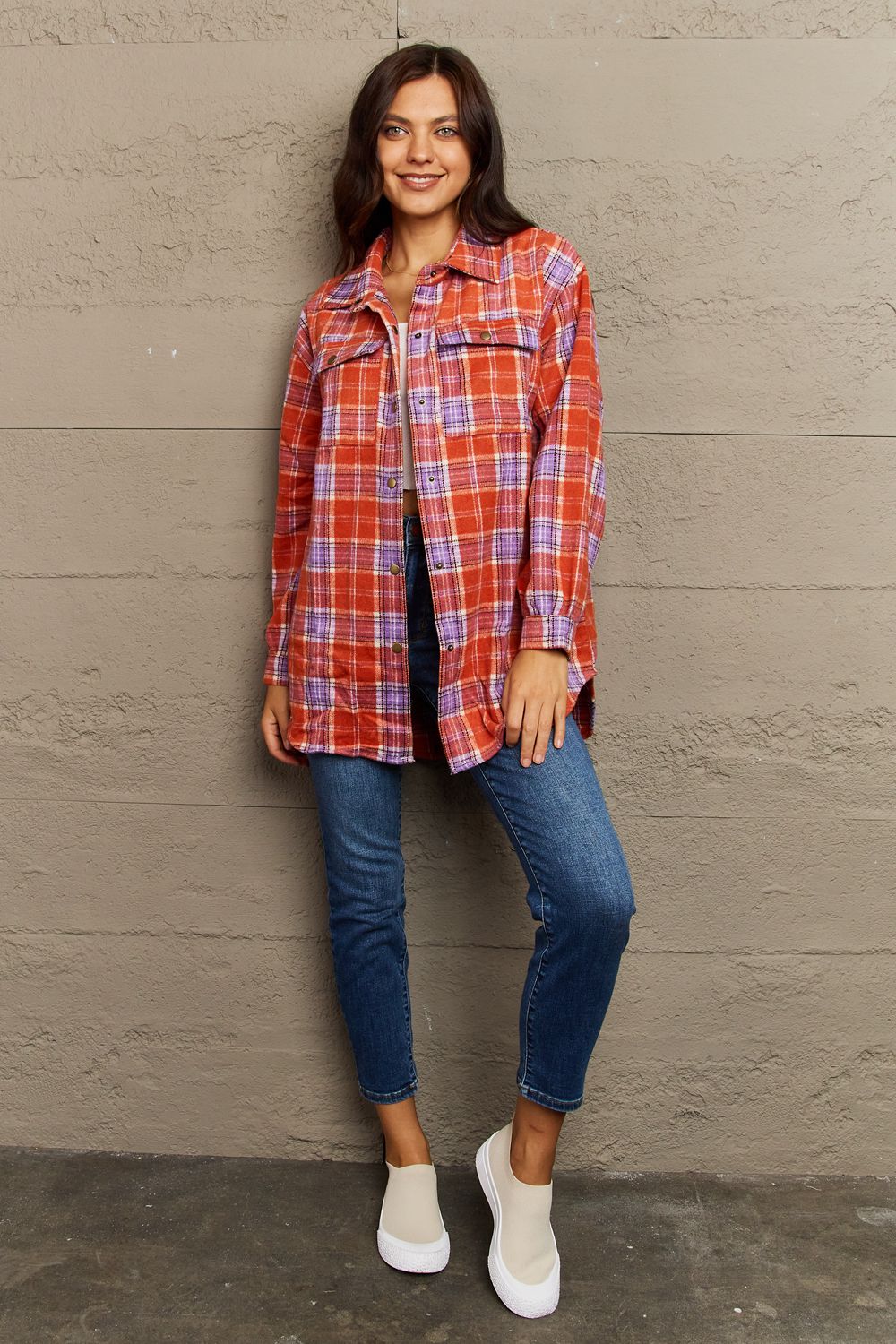 Katrina Plaid Shacket Jacket - 8 Colors - Shop All Around Divas