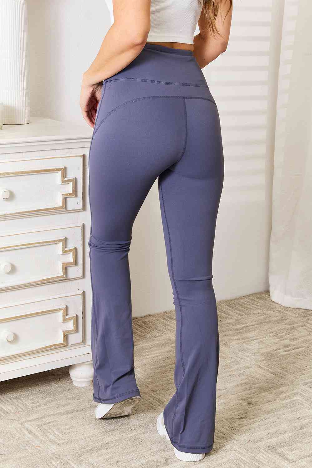 Basic Bae Wide Waistband Bootcut Sports Pants - Shop All Around Divas