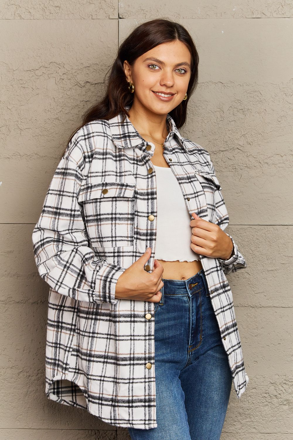 Katrina Plaid Shacket Jacket - 8 Colors - Shop All Around Divas