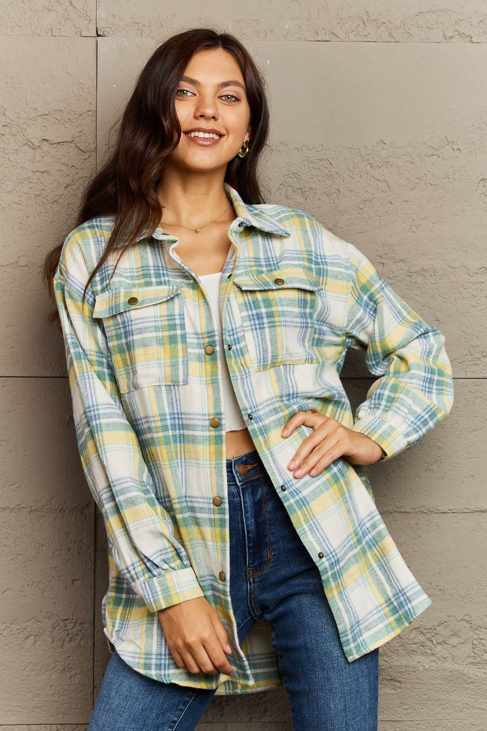 Katrina Plaid Shacket Jacket - 8 Colors - Shop All Around Divas