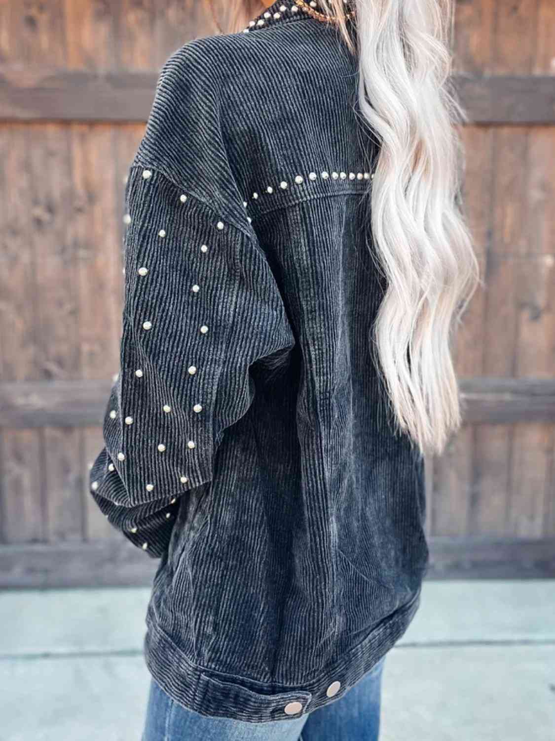 Chantell Studded Button Down Jacket - Shop All Around Divas
