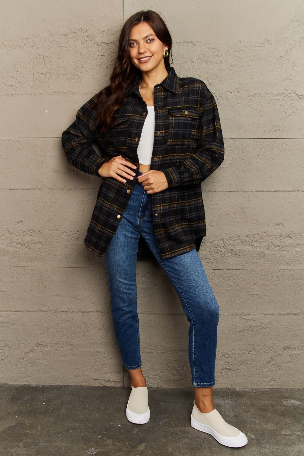 Katrina Plaid Shacket Jacket - 8 Colors - Shop All Around Divas