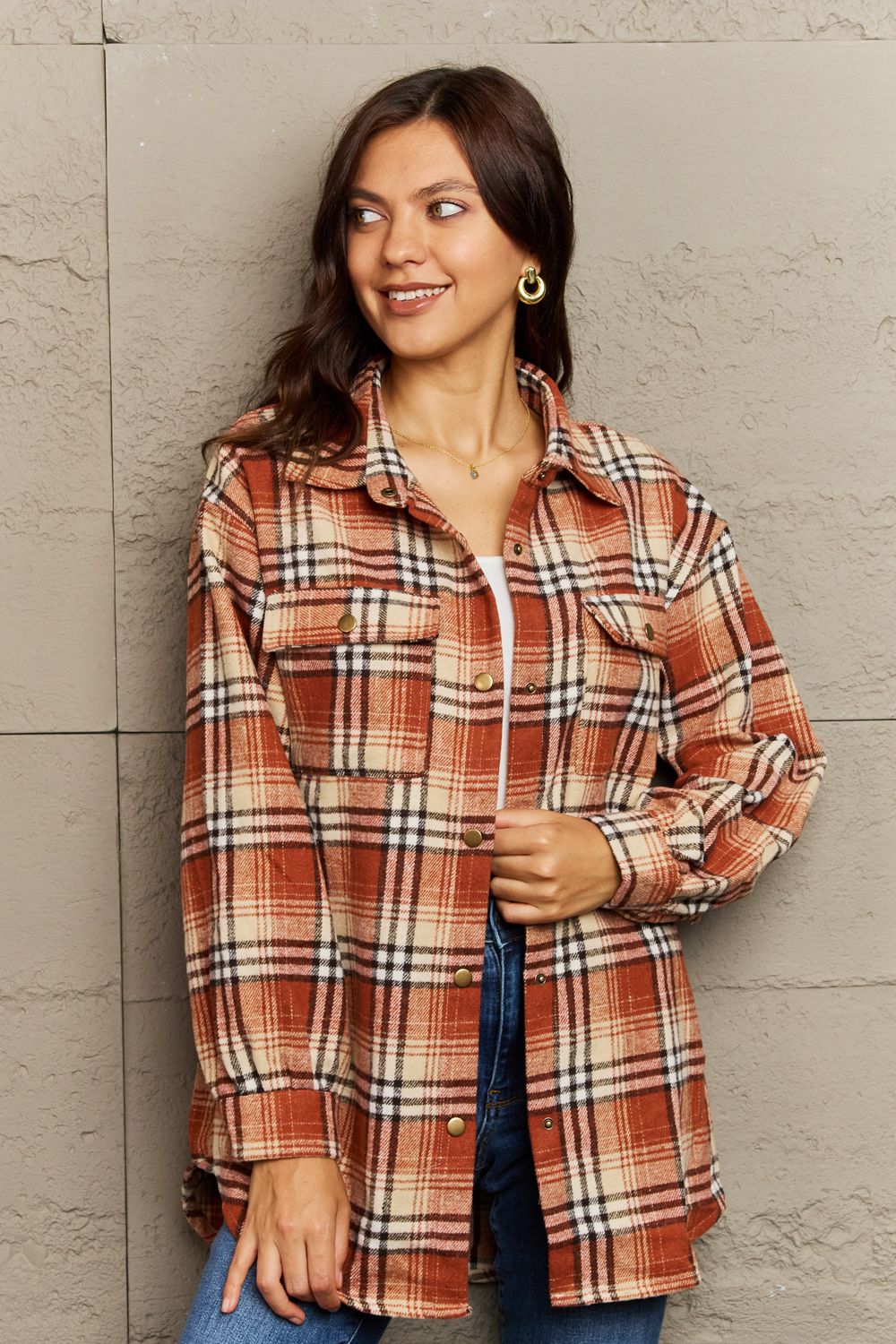 Katrina Plaid Shacket Jacket - 8 Colors - Shop All Around Divas