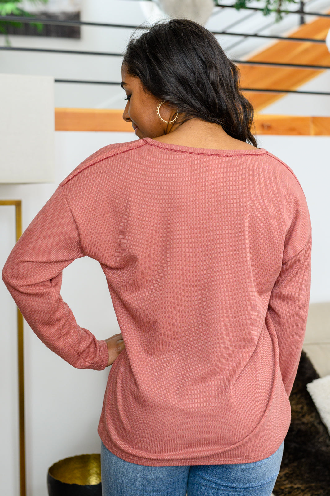 Behind The Scenes Waffle Knit Top - Shop All Around Divas