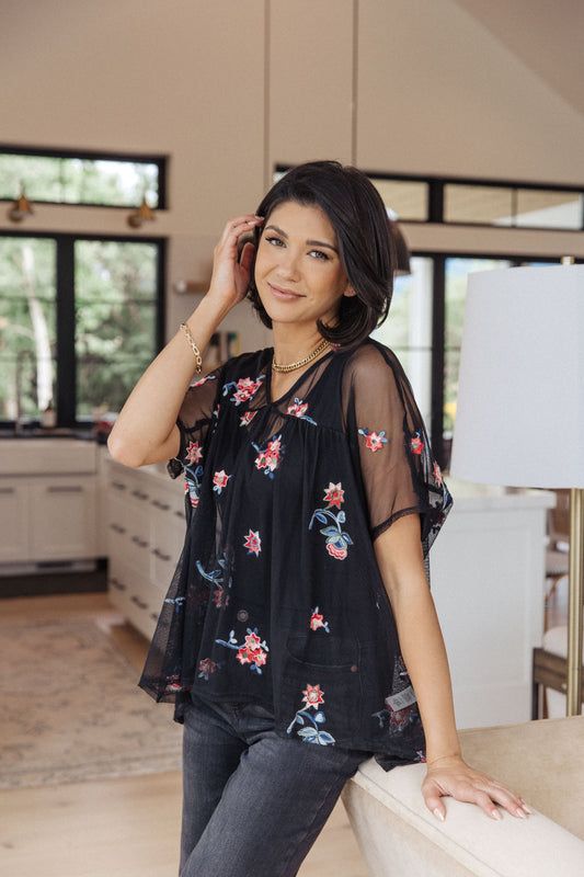 Best We've Got Embroidered Blouse - Shop All Around Divas