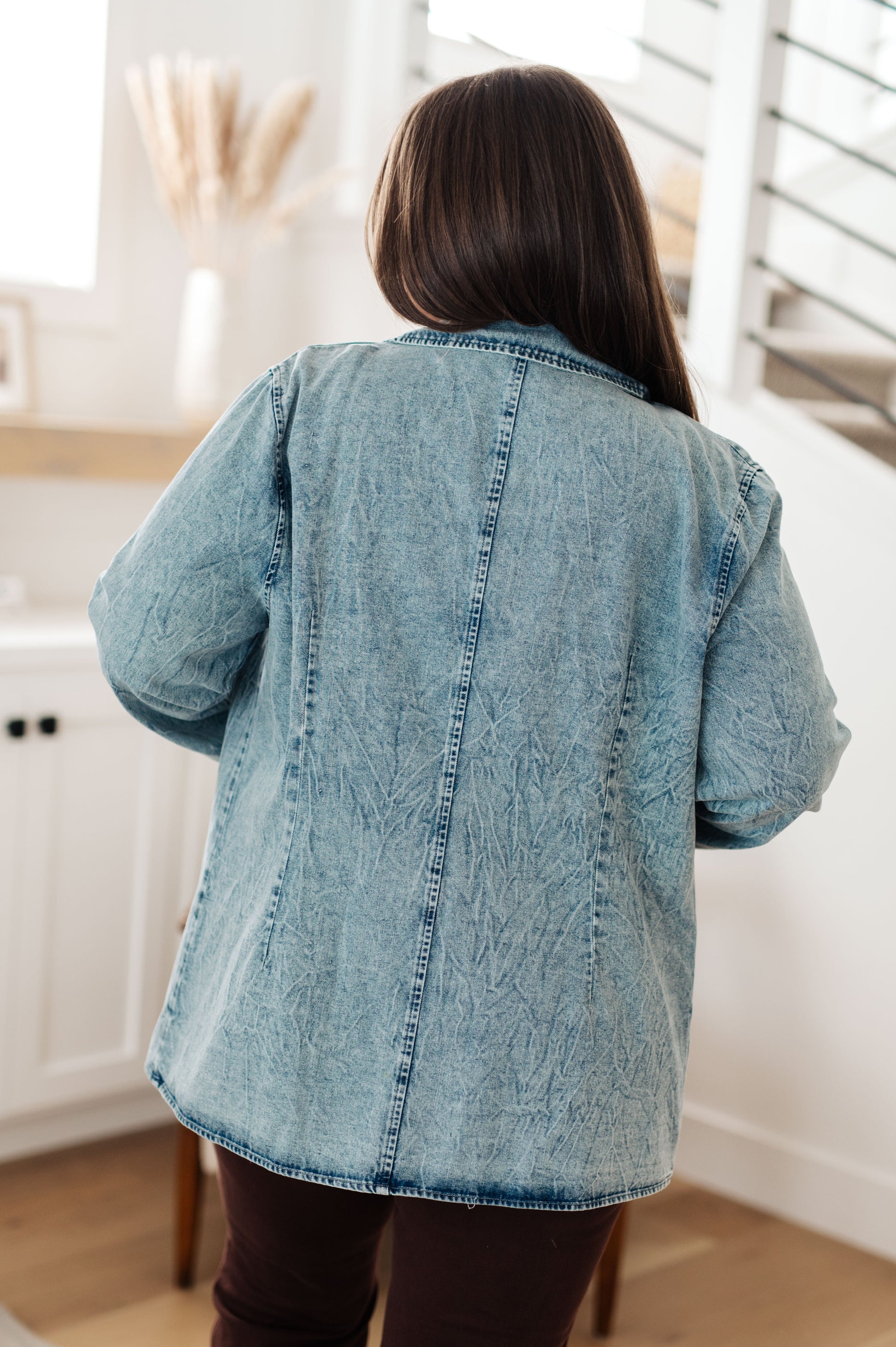 Business Brunch Denim Blazer - Shop All Around Divas