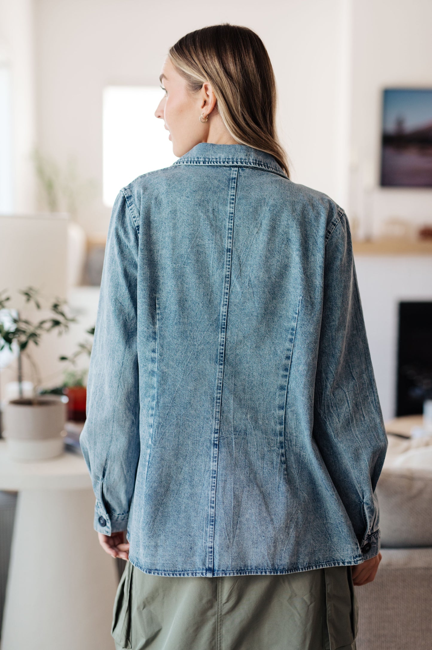 Business Brunch Denim Blazer - Shop All Around Divas