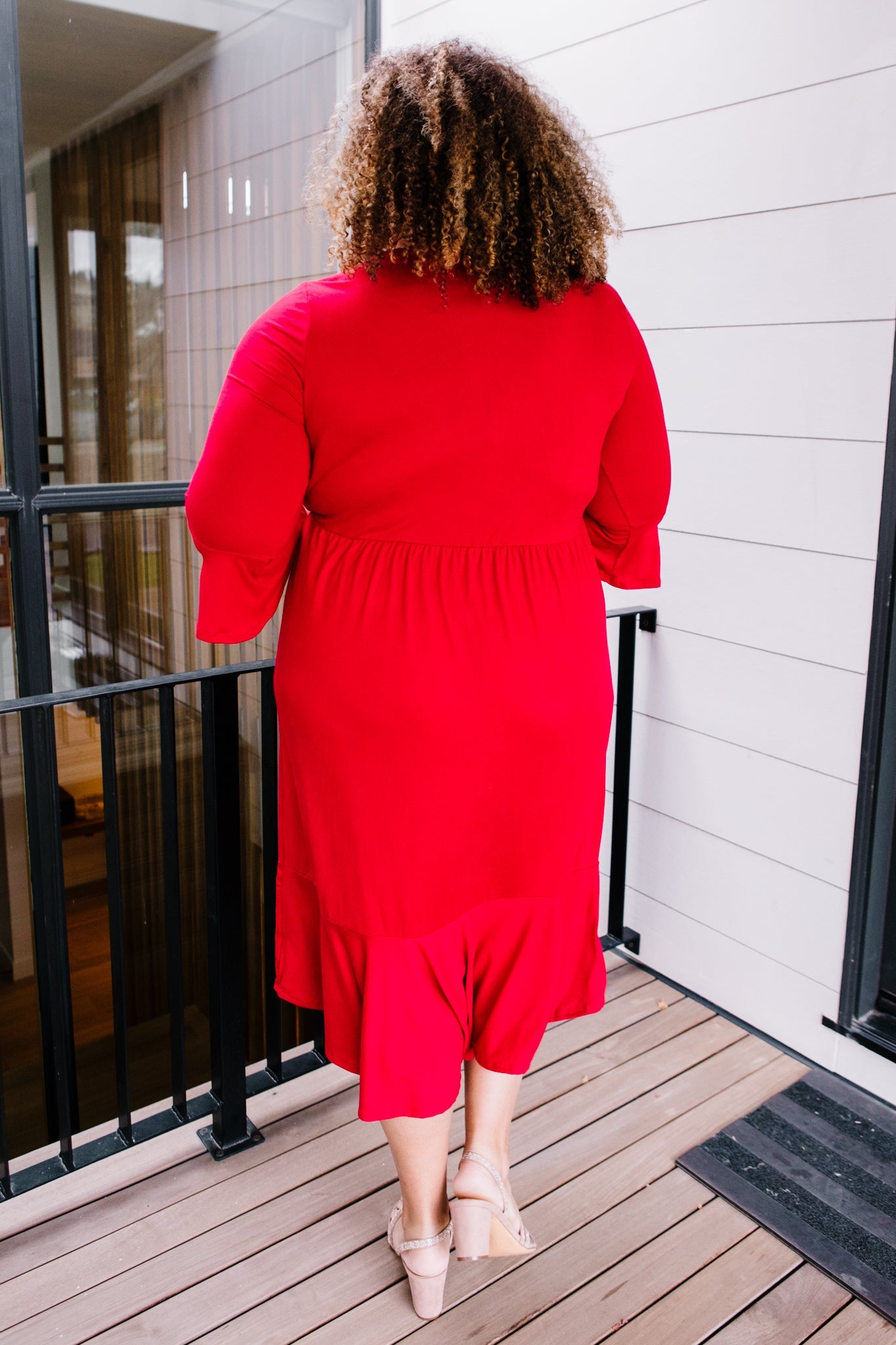 Cloudy Skies Dress in Crimson - Shop All Around Divas