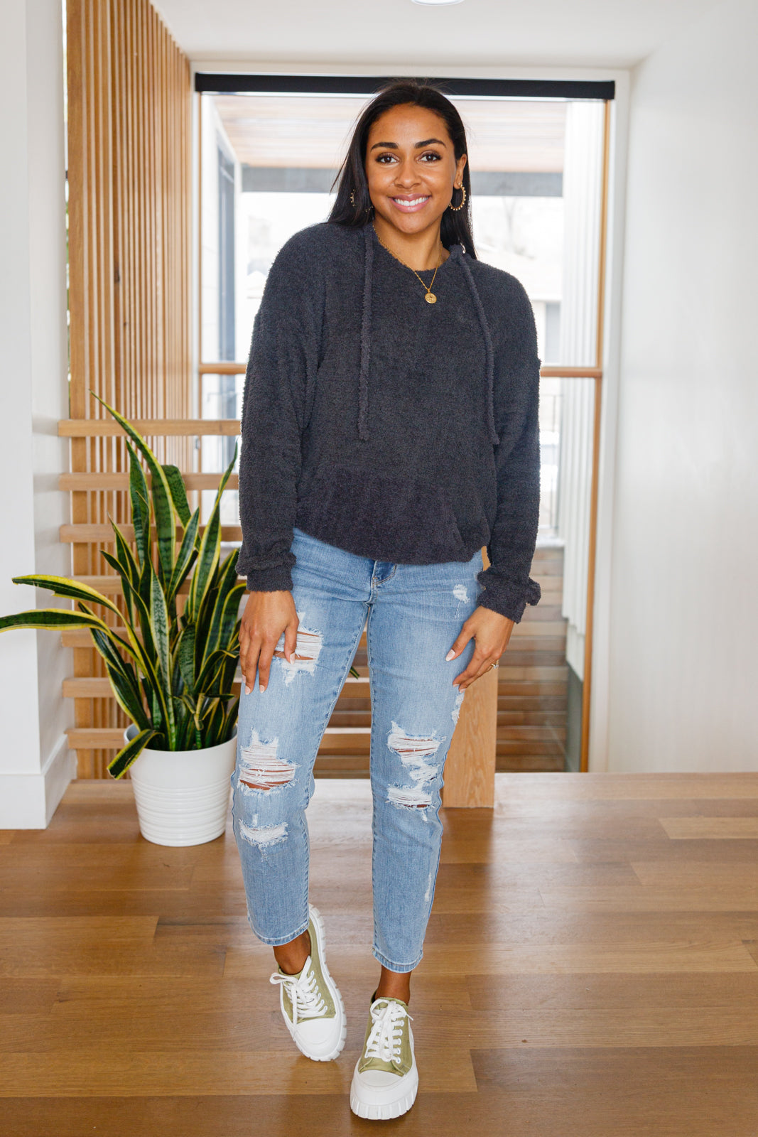 Cozy Does It Hoodie in Charcoal - Shop All Around Divas