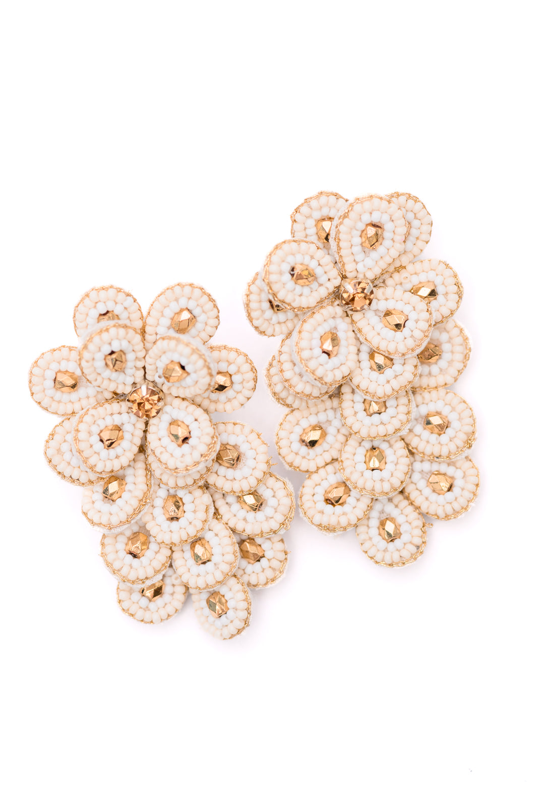 Falling Petals Earrings in Ivory - Shop All Around Divas