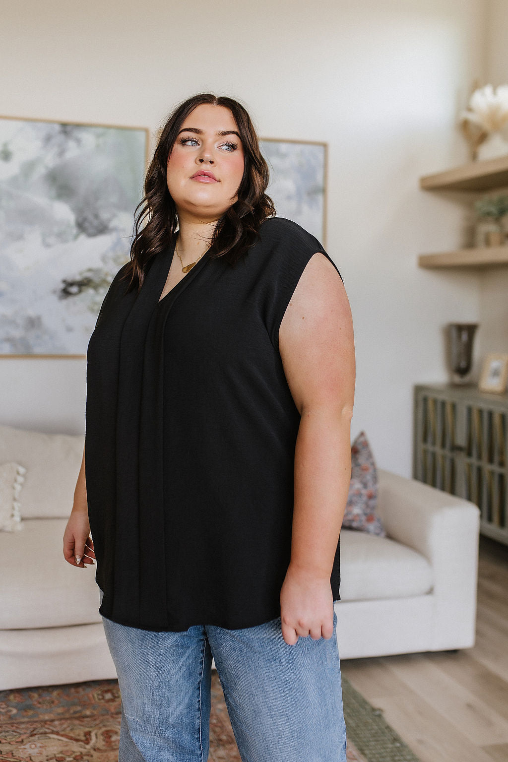 Elevate Everyday Blouse in Black - Shop All Around Divas