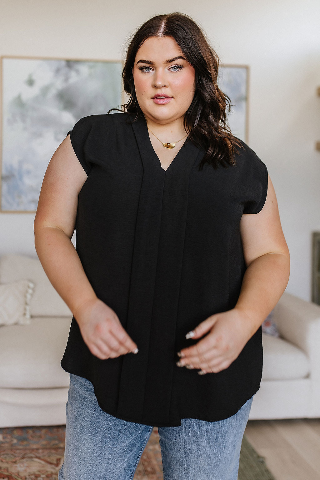 Elevate Everyday Blouse in Black - Shop All Around Divas