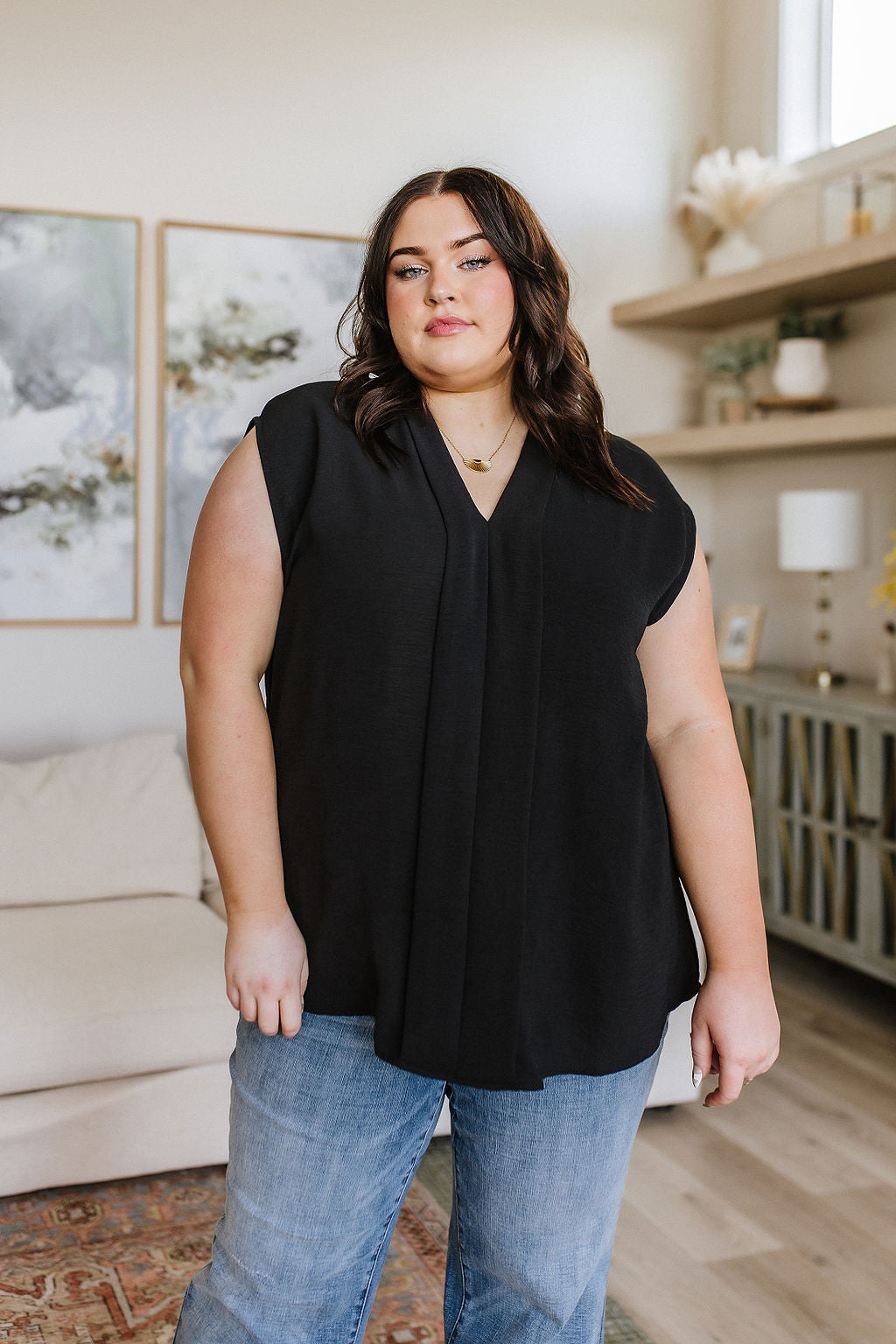 Elevate Everyday Blouse in Black - Shop All Around Divas