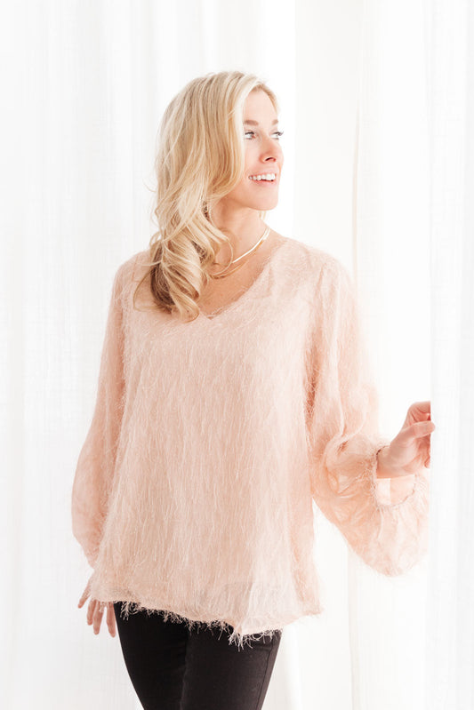 Express Yourself Top in Peach - Shop All Around Divas