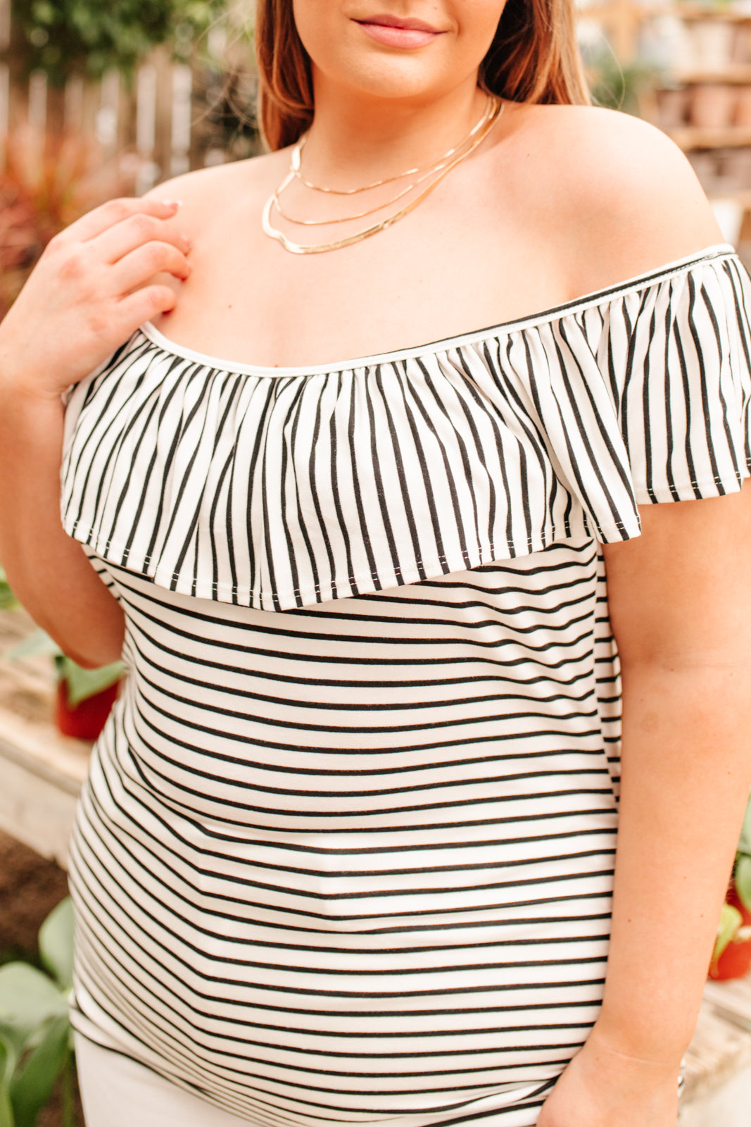 Extra Time Striped Top - Shop All Around Divas