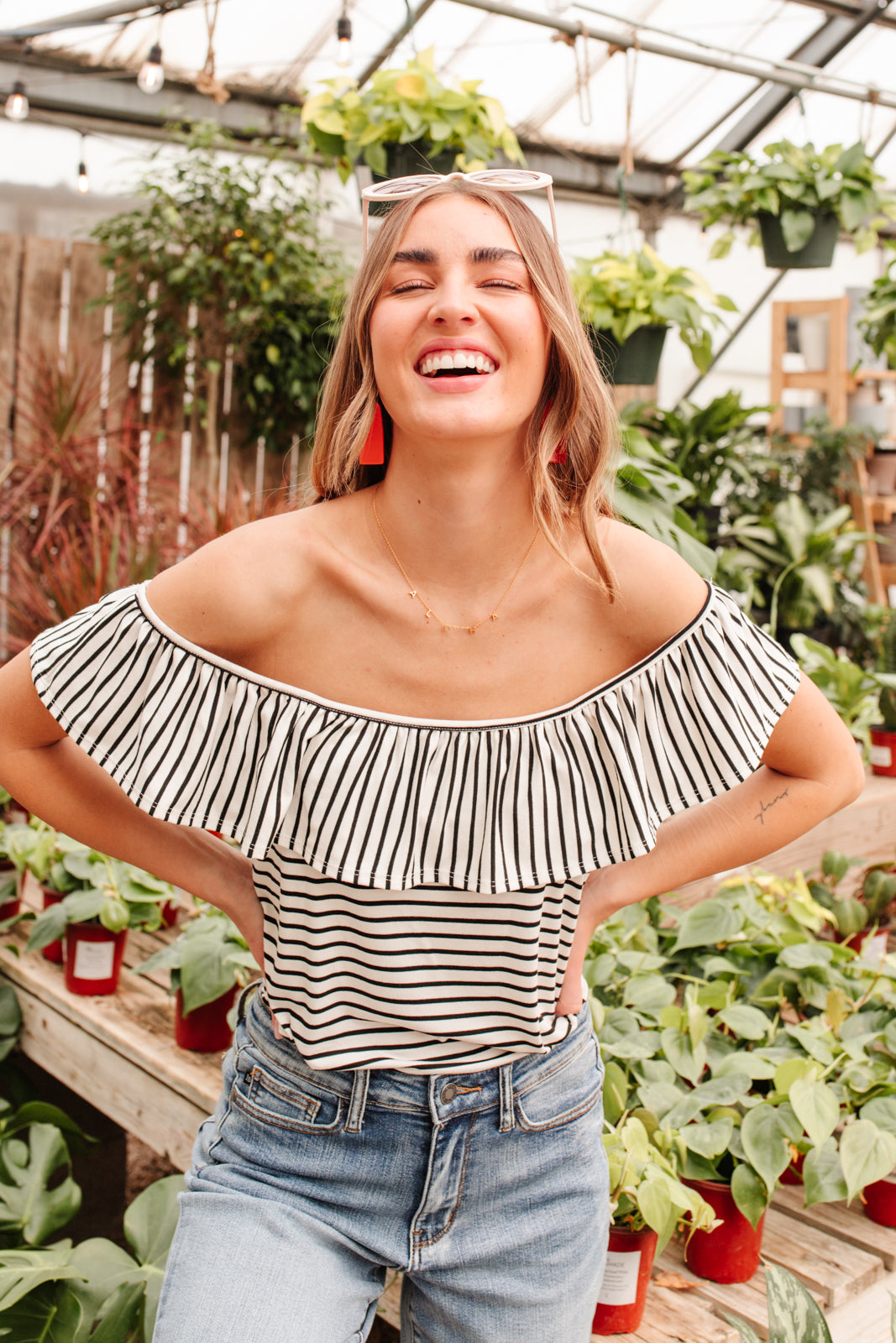 Extra Time Striped Top - Shop All Around Divas