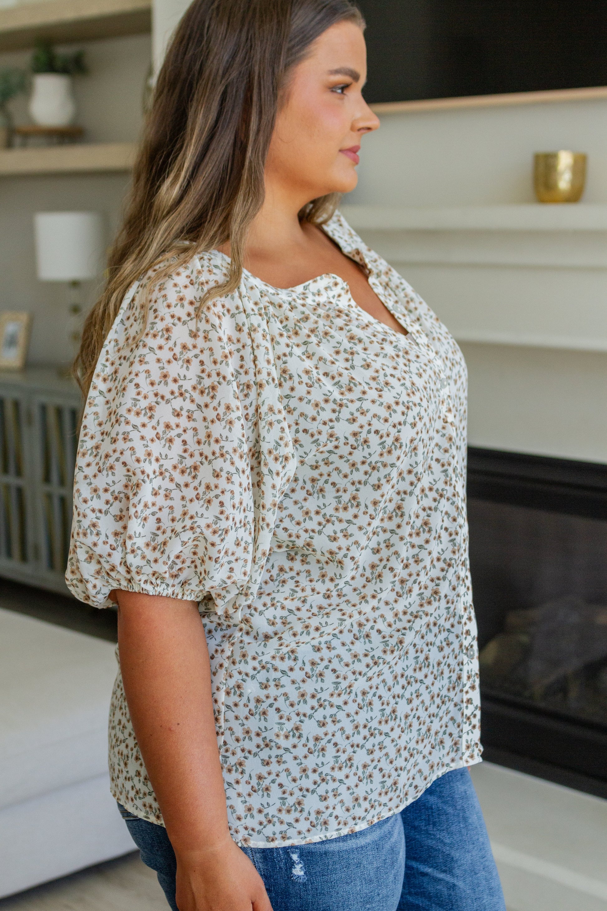 Fancy Me Floral Button Down - Shop All Around Divas