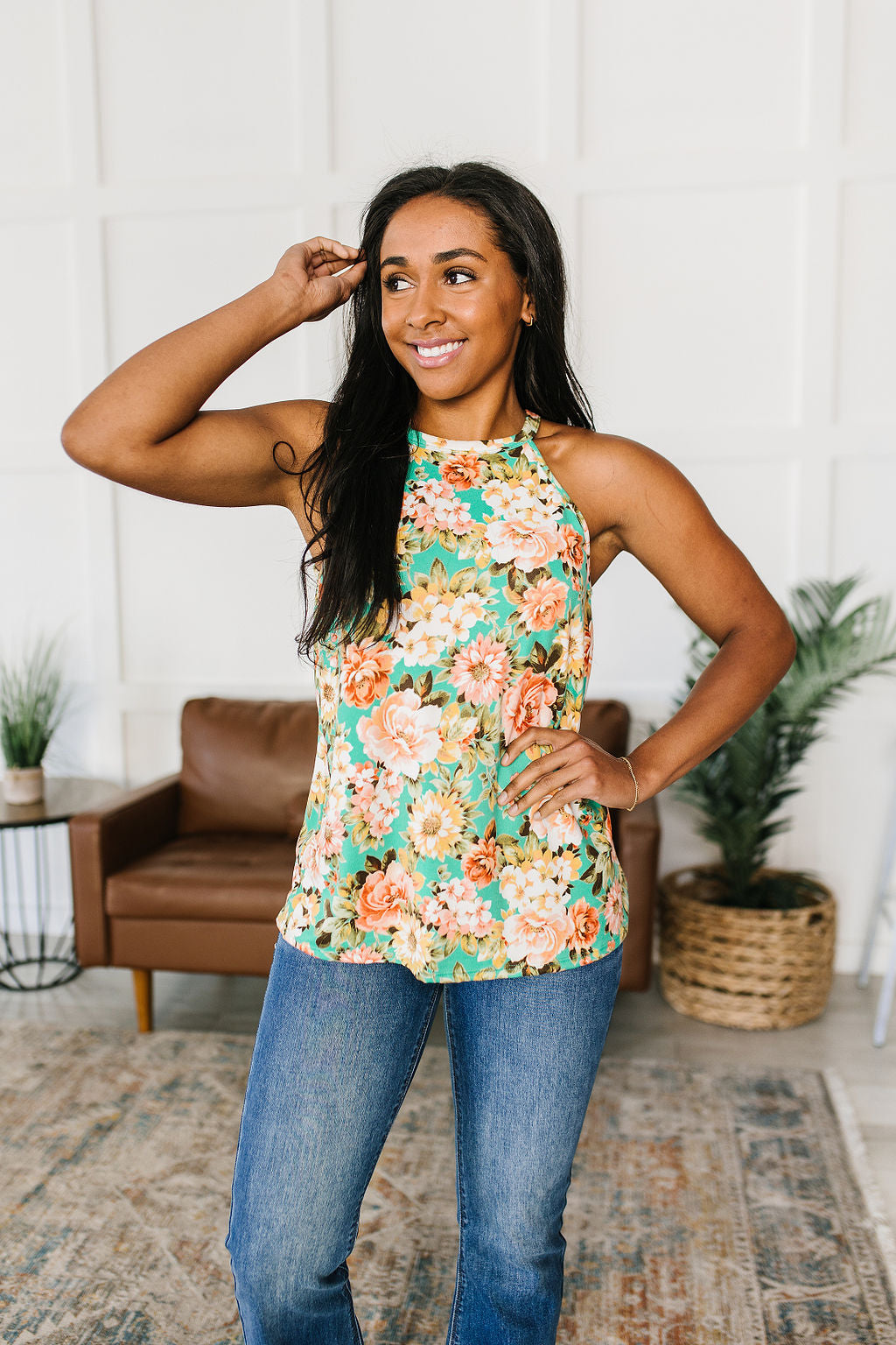 Fiddle Dee Dee Floral Halter Top - Shop All Around Divas