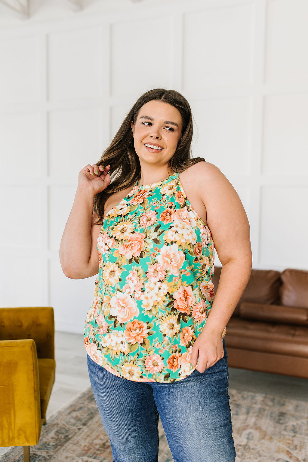 Fiddle Dee Dee Floral Halter Top - Shop All Around Divas