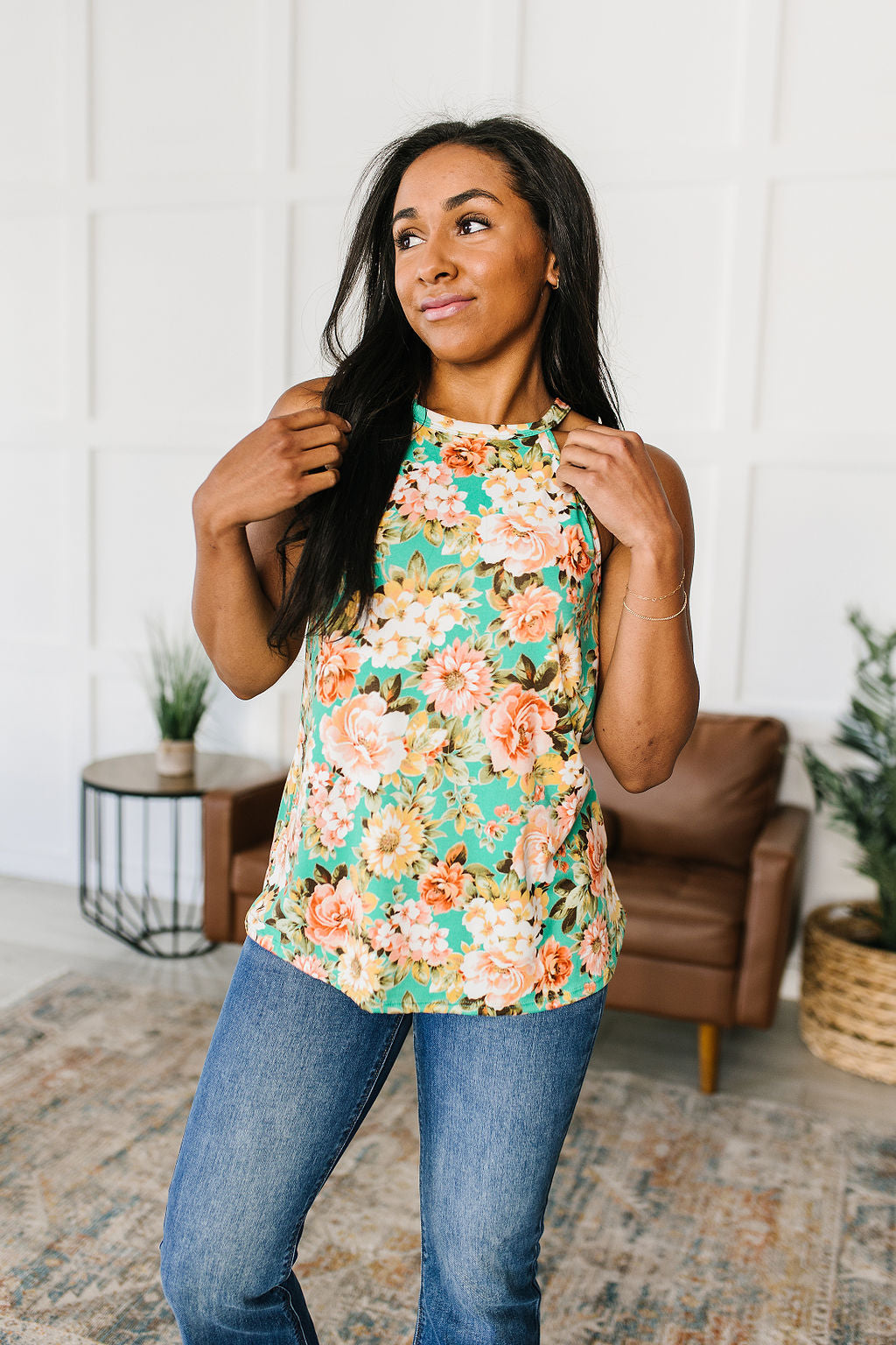 Fiddle Dee Dee Floral Halter Top - Shop All Around Divas