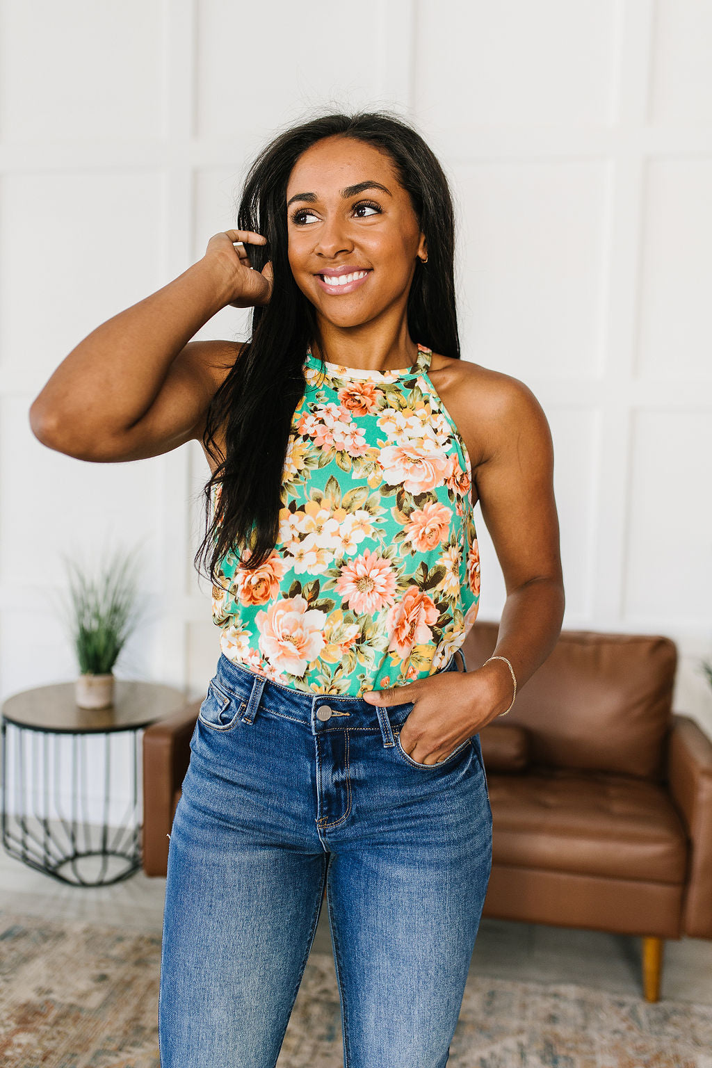 Fiddle Dee Dee Floral Halter Top - Shop All Around Divas