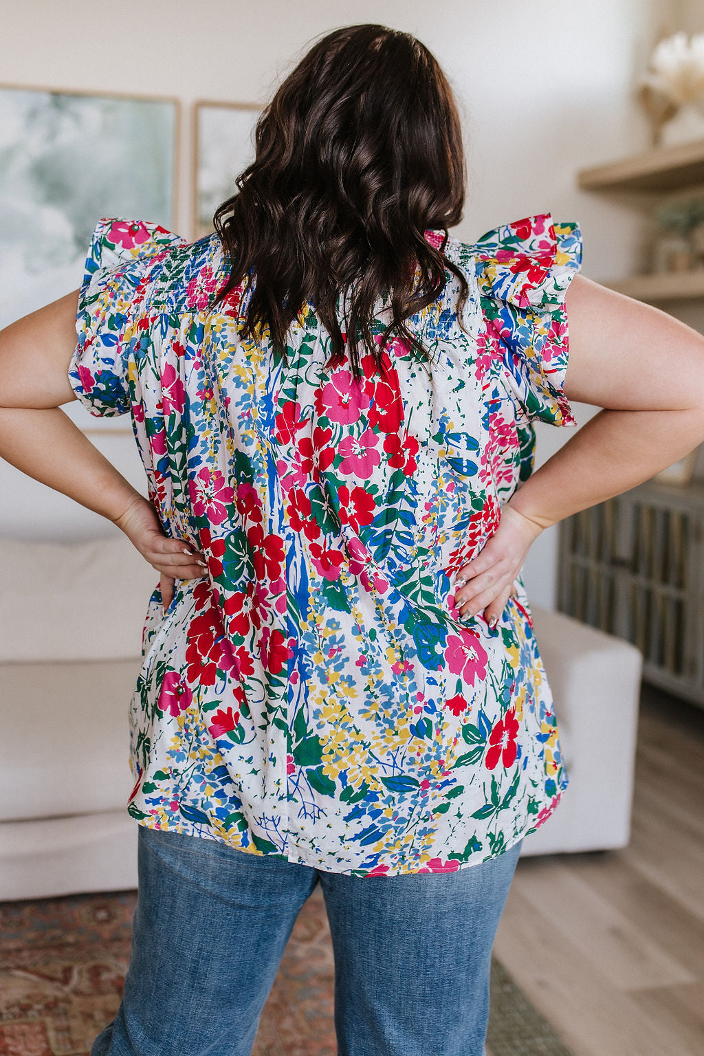 Floral Impressions Blouse - Shop All Around Divas